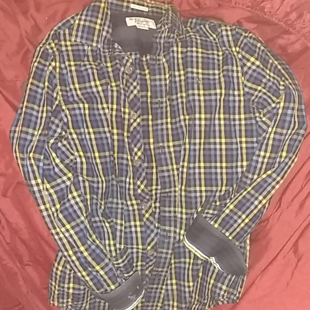 Penguin long sleeve plaid button-down shirt